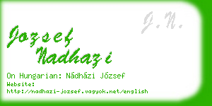 jozsef nadhazi business card